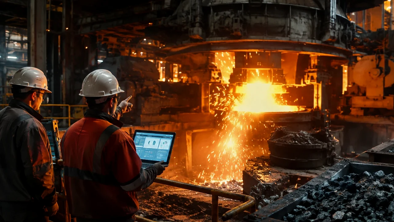 Ferroalloy Submerged-Arc Furnace digital-twin application